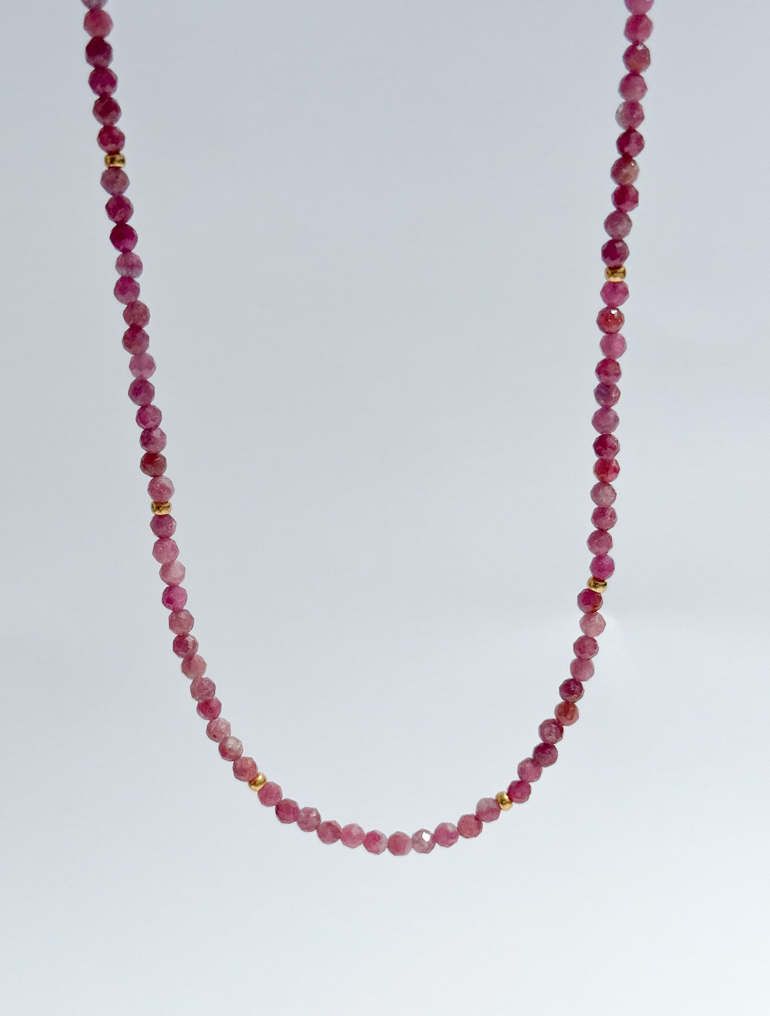 Pink Tourmaline Gemstone Necklace