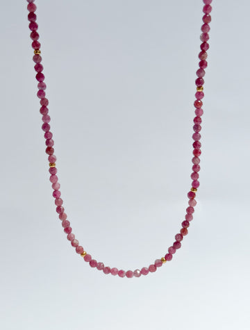 Pink Tourmaline Gemstone Necklace