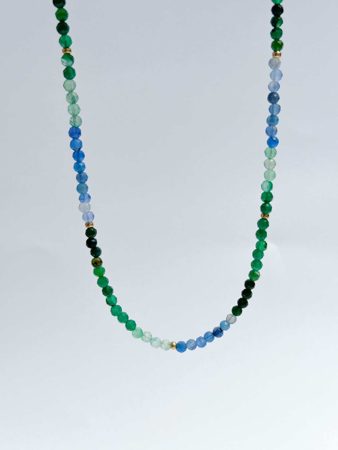 Blue/Green Agate Gemstone Necklace