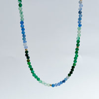 Blue/Green Agate Gemstone Necklace