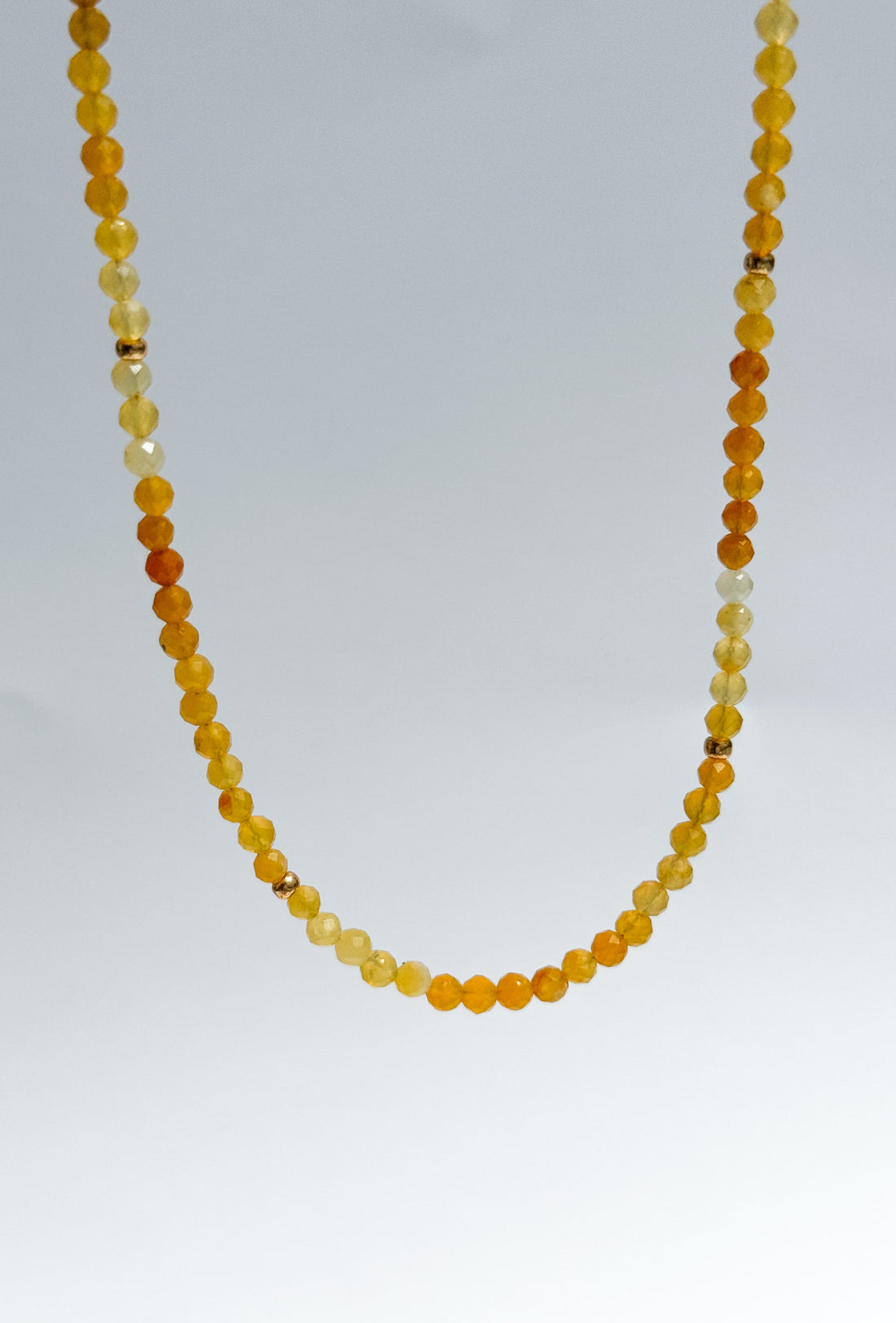 Yellow Agate Gemstone Necklace