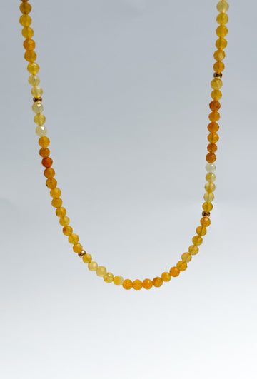 Yellow Agate Gemstone Necklace