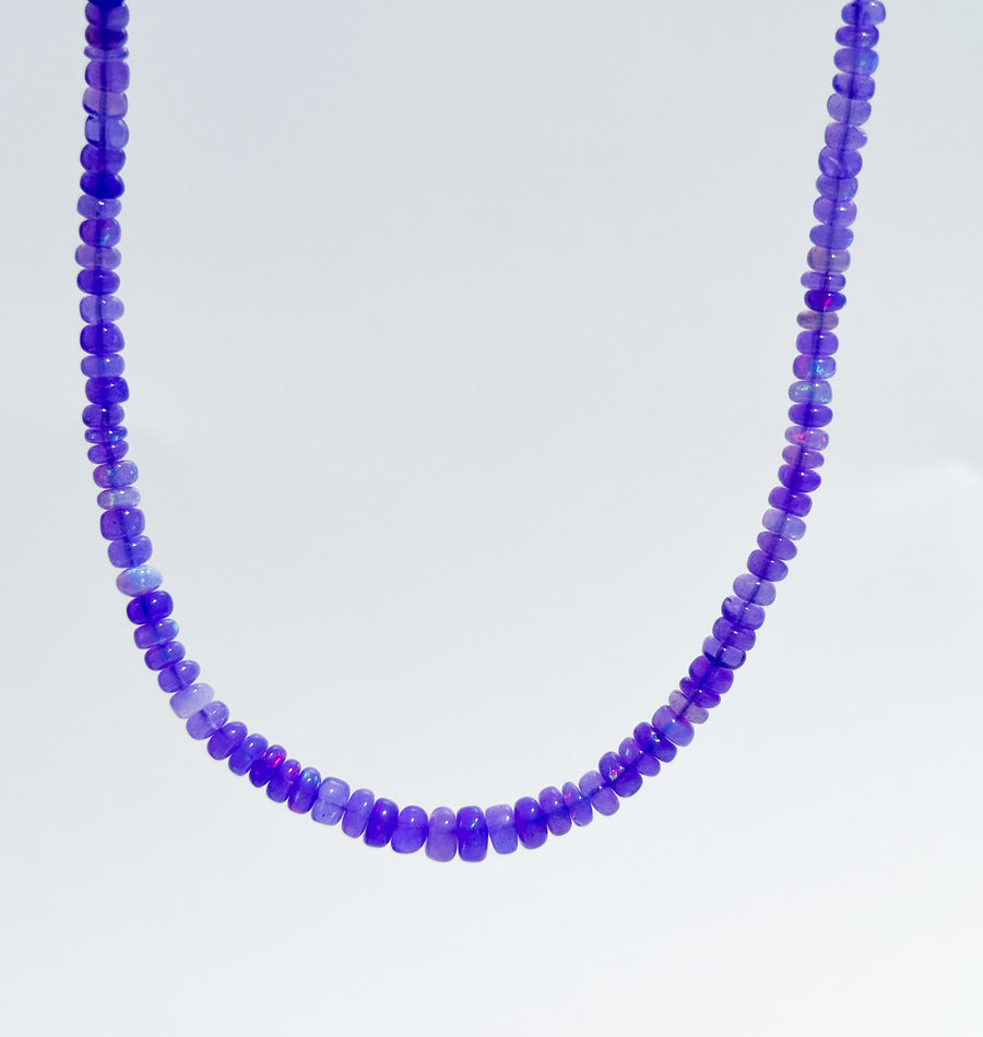 Purple Opal Gemstone Choker