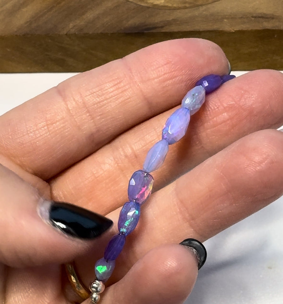 Purple Opal Lariat Necklace