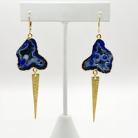 Cloudy Skies Geode Earrings