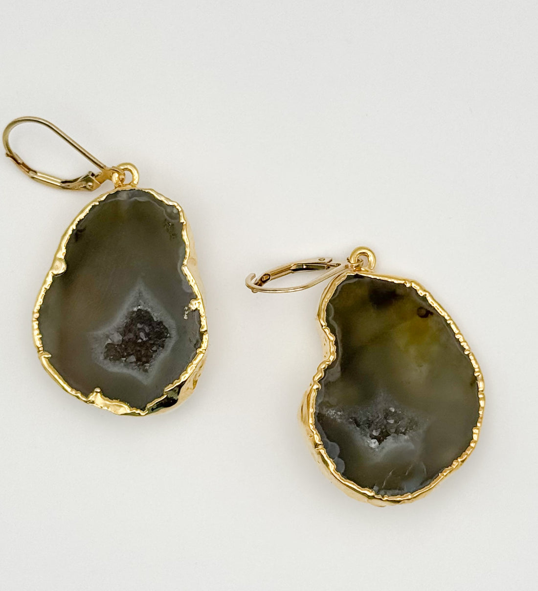 Nude Earth Geode Earrings