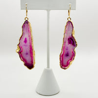 Pink Princess Geode Earrings