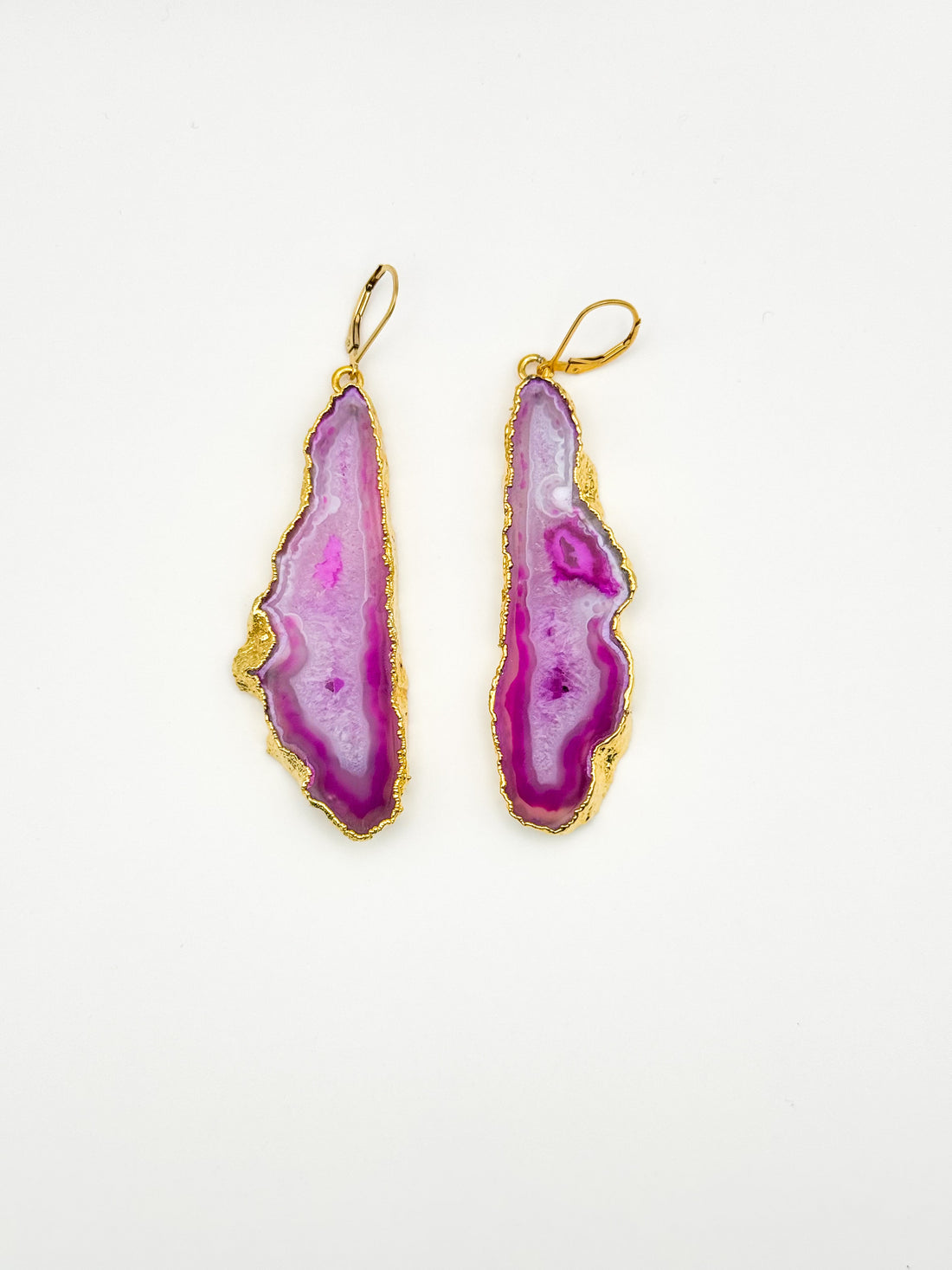 Pink Princess Geode Earrings