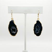 Midnight Ember Geode Earrings