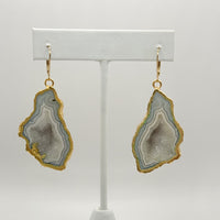 Cloud Kissed Geode Earrings