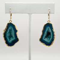 Emerald Dreams Geode Earrings