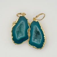 Emerald Dreams Geode Earrings