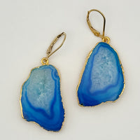 Beach Waves Geode Earrings