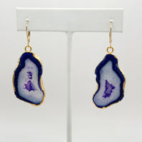 Purple Haze Geode Earrings