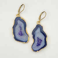 Purple Haze Geode Earrings