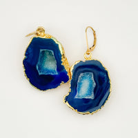 Cerulean Sea Geode Earrings