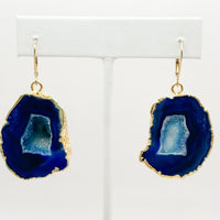 Cerulean Sea Geode Earrings