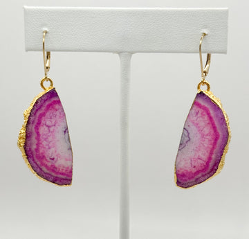 Petal Bloom Geode Earrings