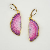 Petal Bloom Geode Earrings