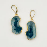 Evergreen Glow Geode Earrings