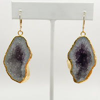 Moonlight Glow Geode Earrings