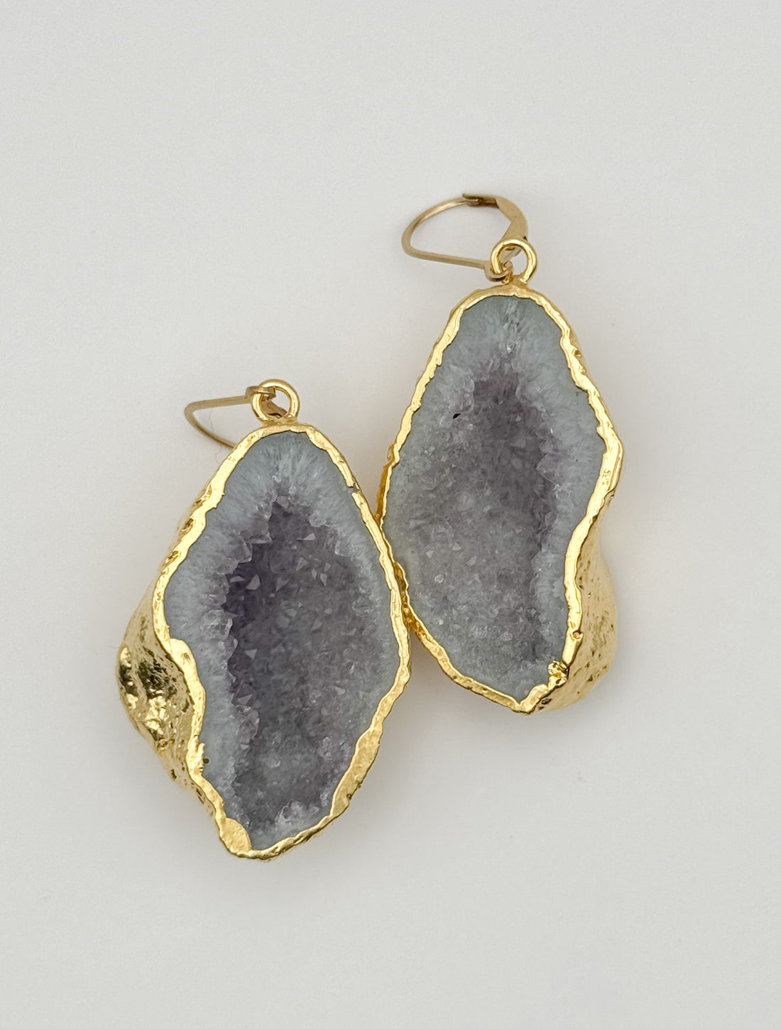 Moonlight Glow Geode Earrings