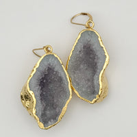 Moonlight Glow Geode Earrings