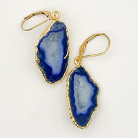 Blue Lagoon Geode Earrings