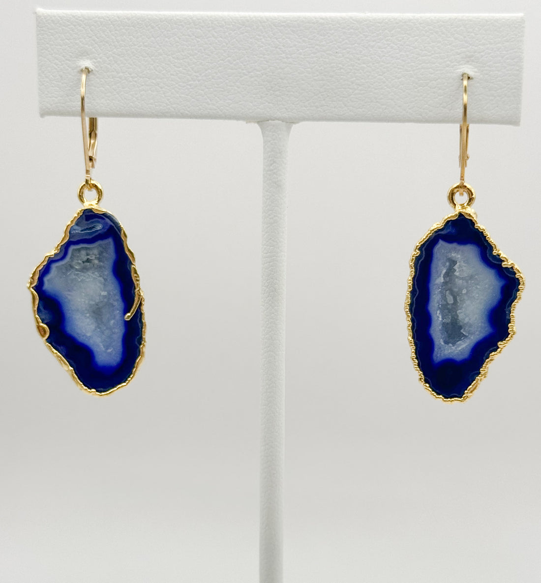 Blue Lagoon Geode Earrings