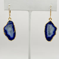 Blue Lagoon Geode Earrings