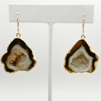 Earthy Glow Geode Earrings