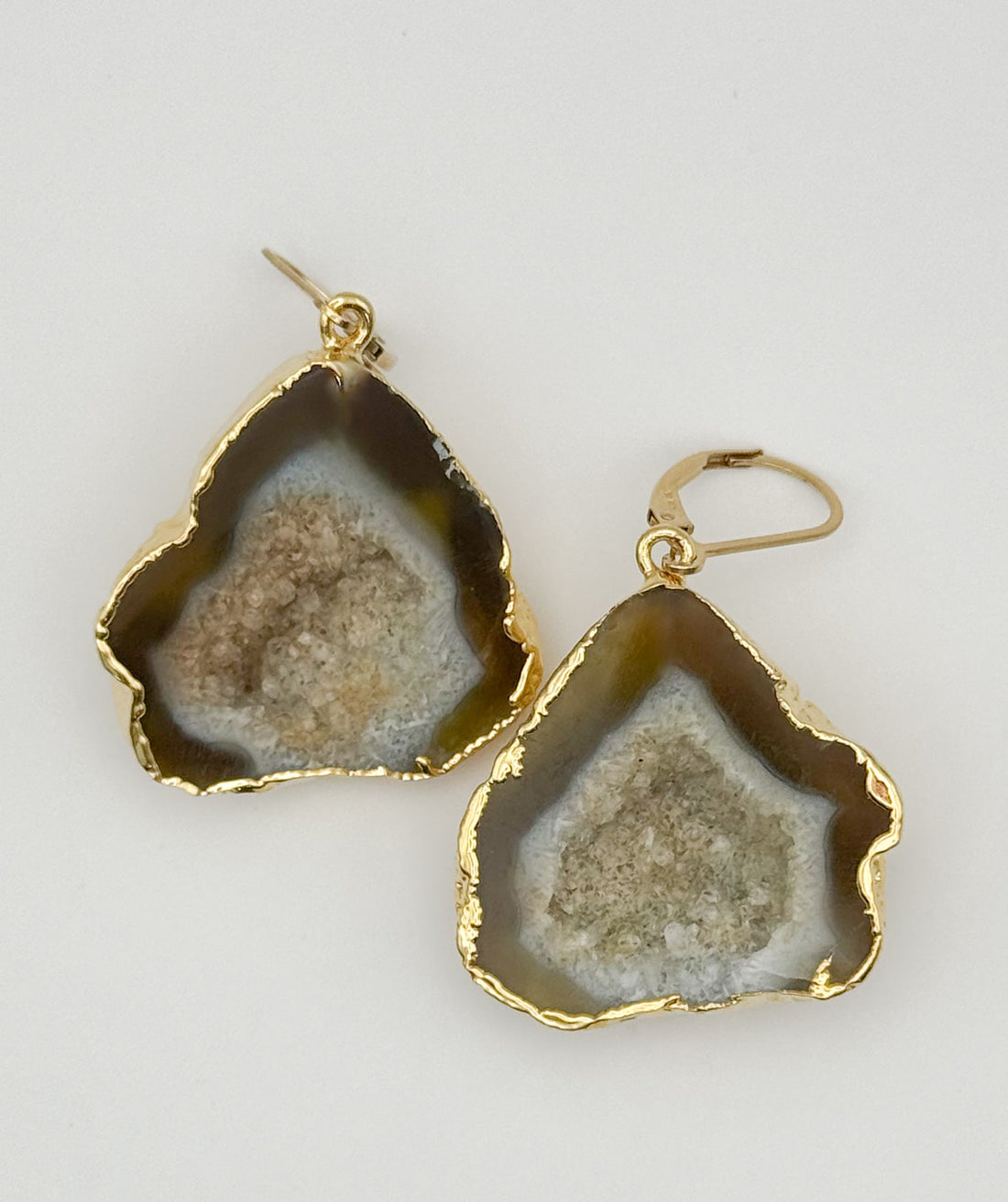 Earthy Glow Geode Earrings