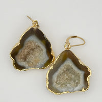 Earthy Glow Geode Earrings