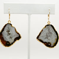 Subtle Sandstone Geode Earrings