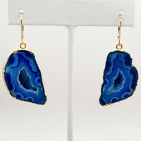 Blue Mist Geode Earrings