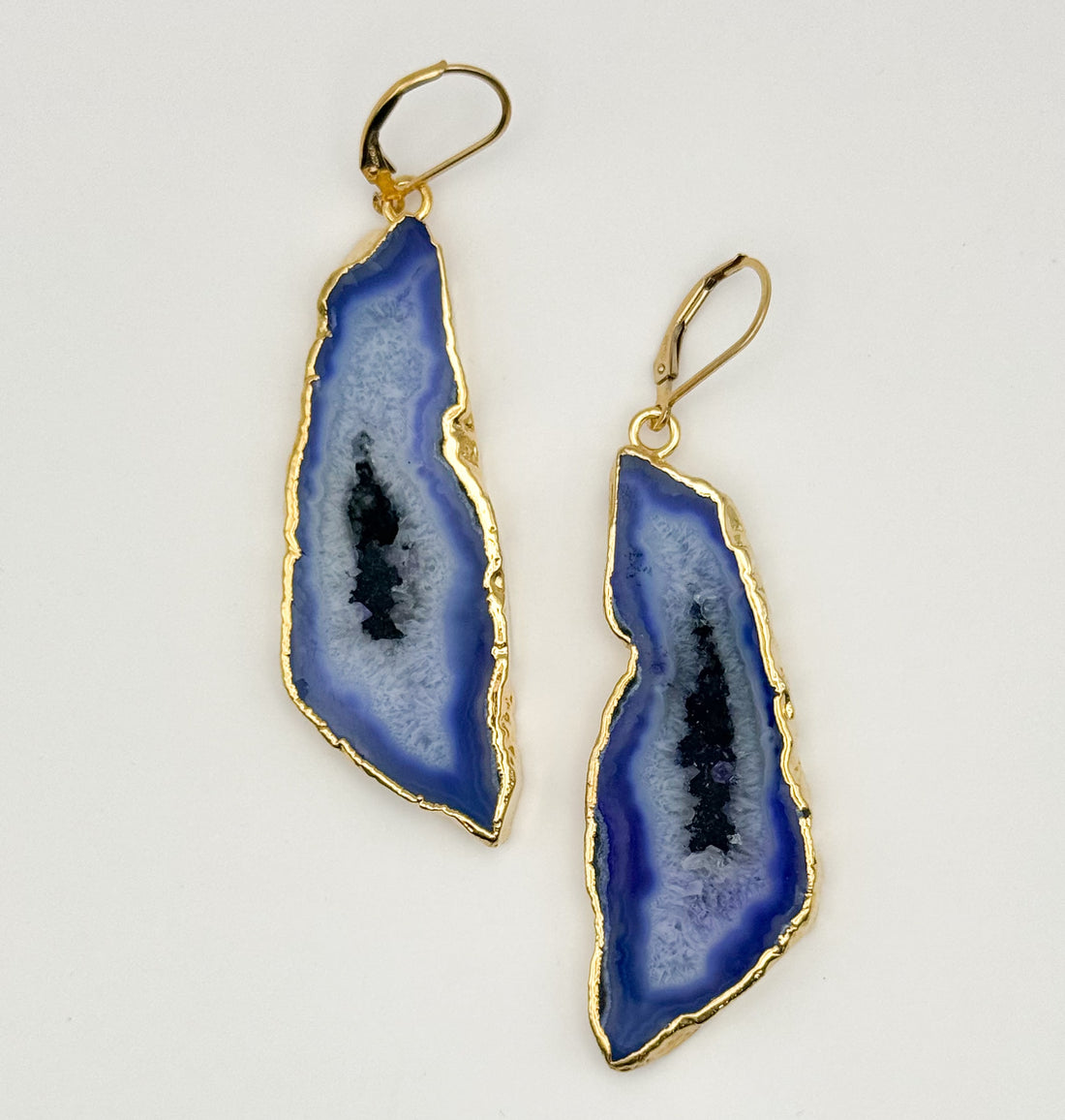 Horizon Tides Geode Earrings