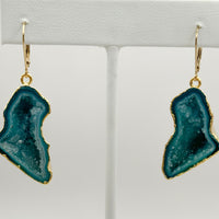 The Grass Is Greener Geode Earrings