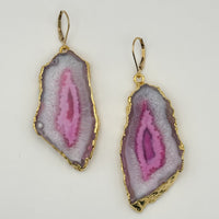 Rose Garden Geode Earrings