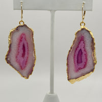 Rose Garden Geode Earrings