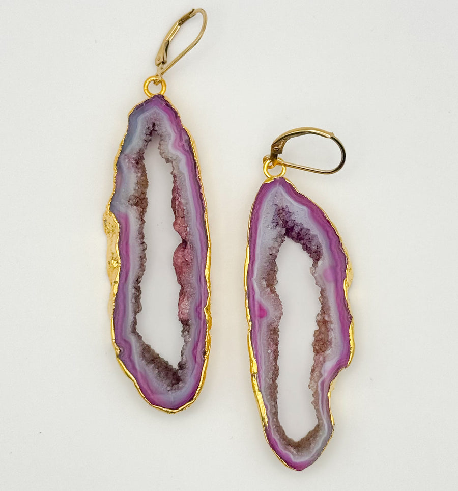 Blush Dreams Geode Earrings