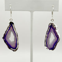 Enchanted Lavender Geode Earrings