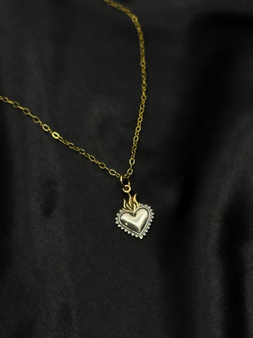 Blazing Heart Necklace
