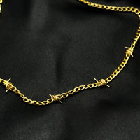 Razor & Radiance Barbed Wire Necklace