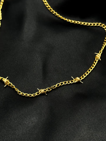 Razor & Radiance Barbed Wire Necklace
