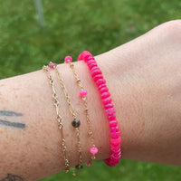 Pink Opal Satellite Bracelet