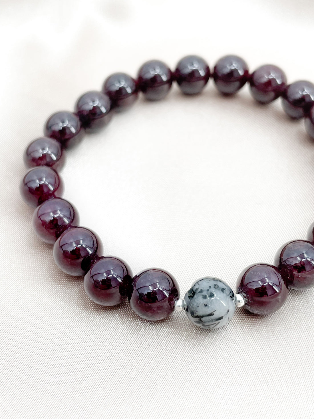 Red Garnet & Tourmaline Quartz Healing Bracelet