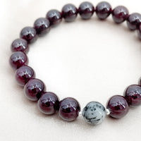 Red Garnet & Tourmaline Quartz Healing Bracelet