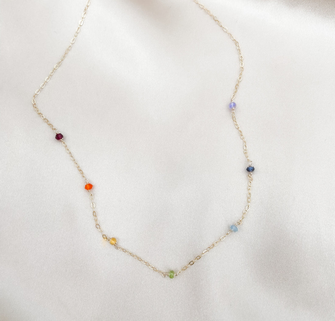 Dainty Chakra Rainbow Choker