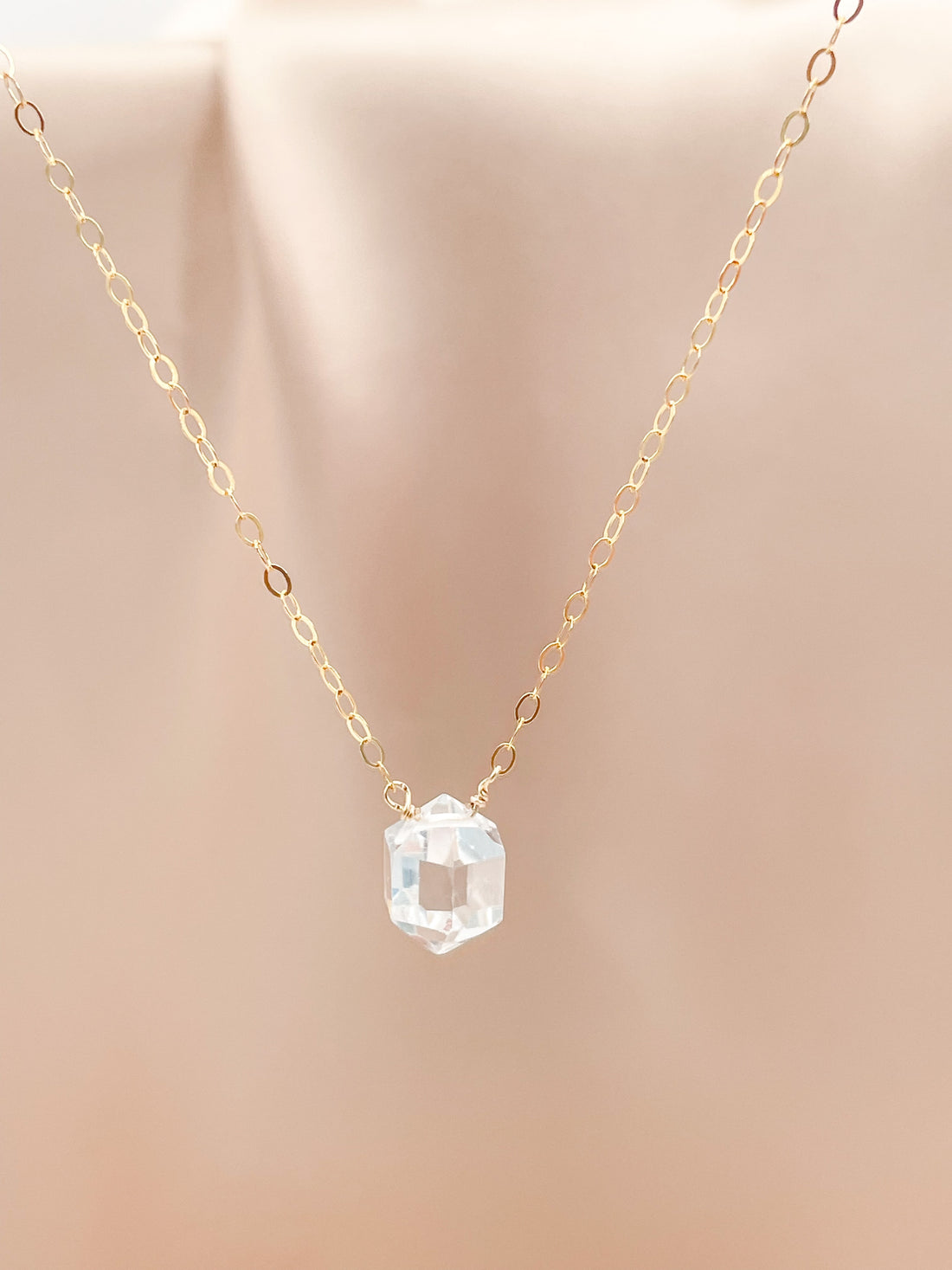 Diamond Cut High Grade Quartz Necklace