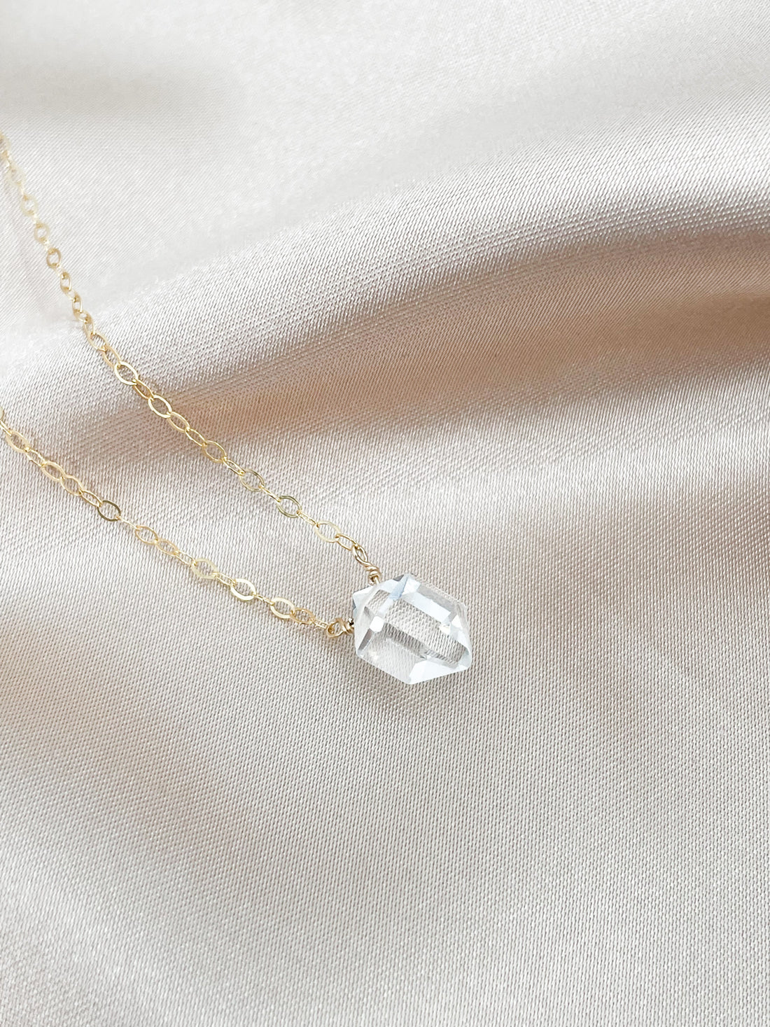 Diamond Cut High Grade Quartz Necklace